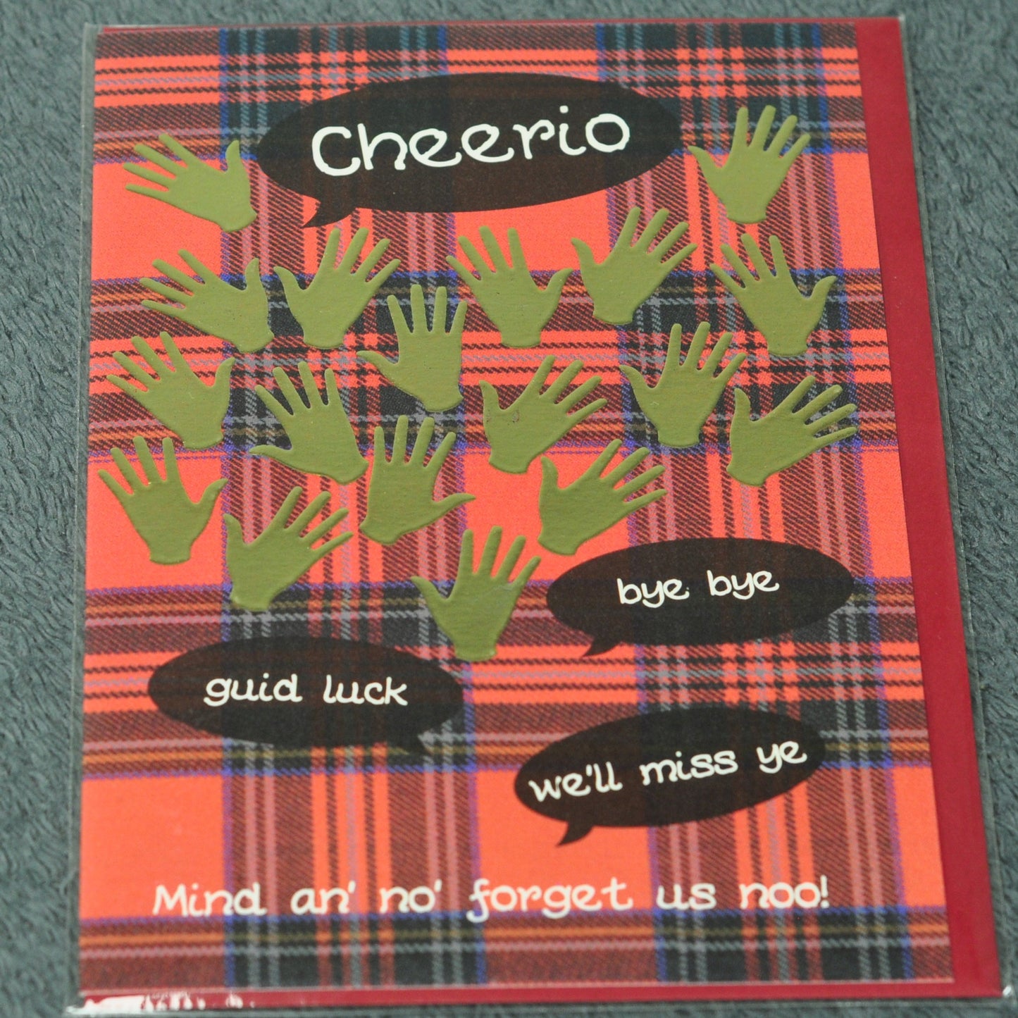 Goodbye Card - Tartan