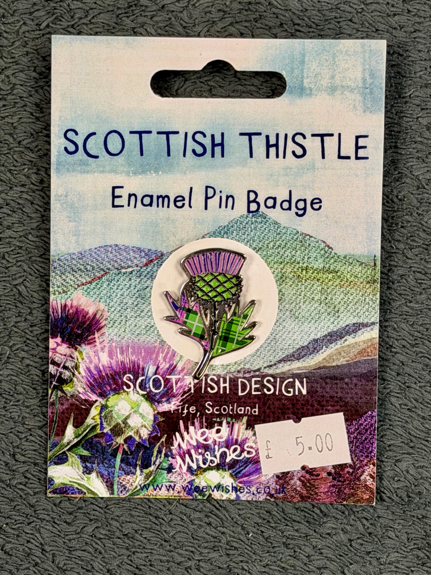 Enamel Pin, Scottish Thistle
