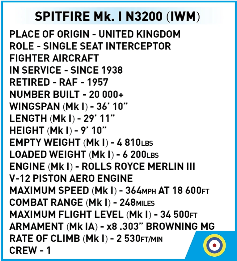 Supermarine Spitfire Mk. I N3200