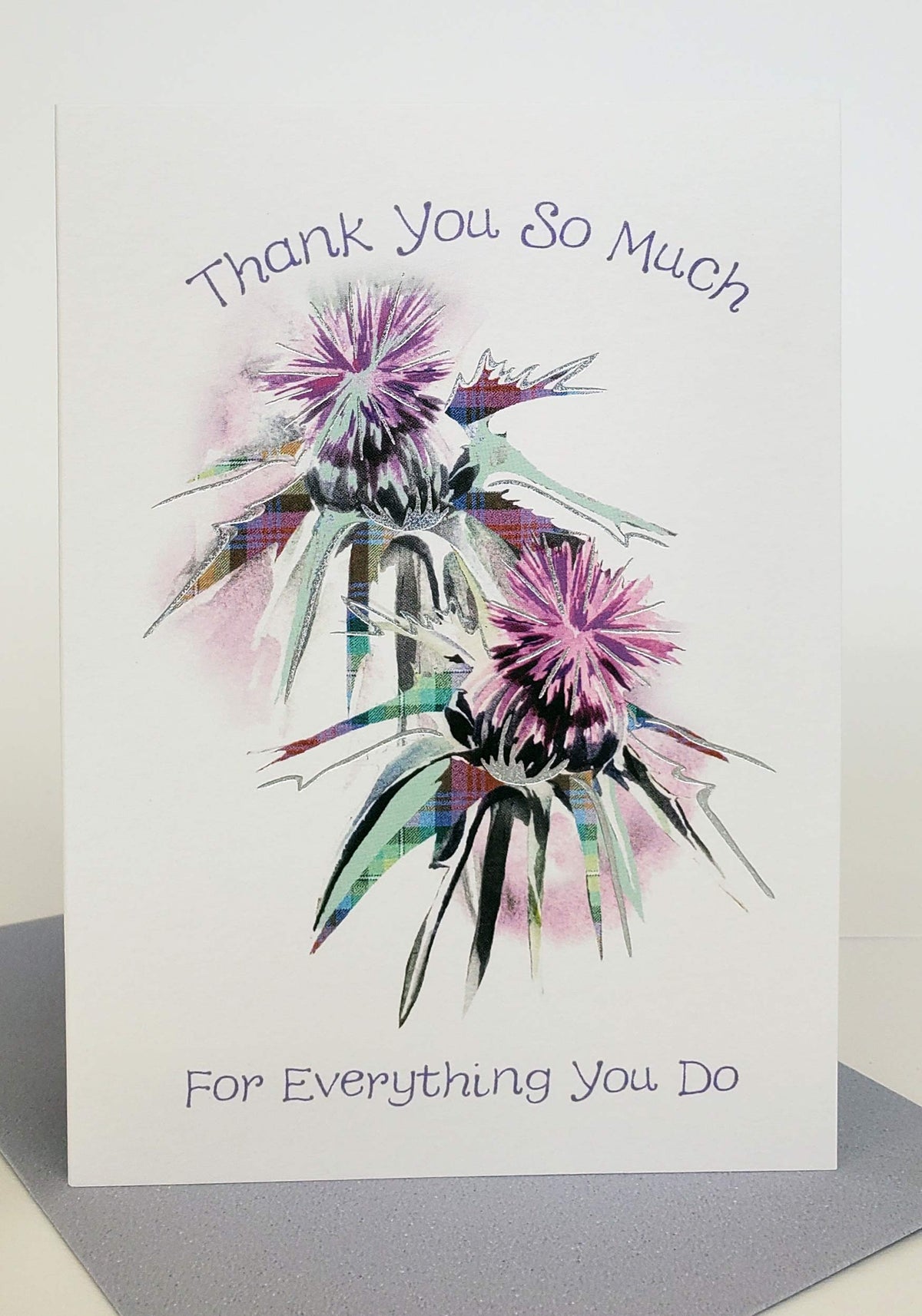 Thank You Watercolour Thistle