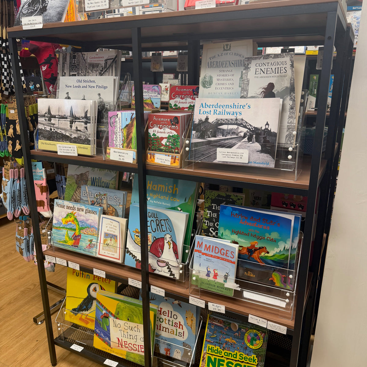 A display of books in the shop