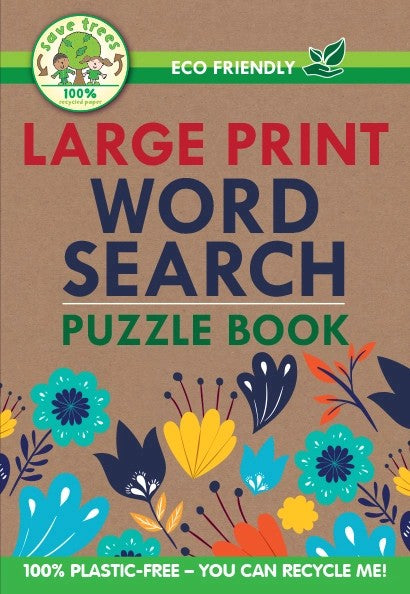 Puzzle Book, Eco Friendly, Large Print Word Search