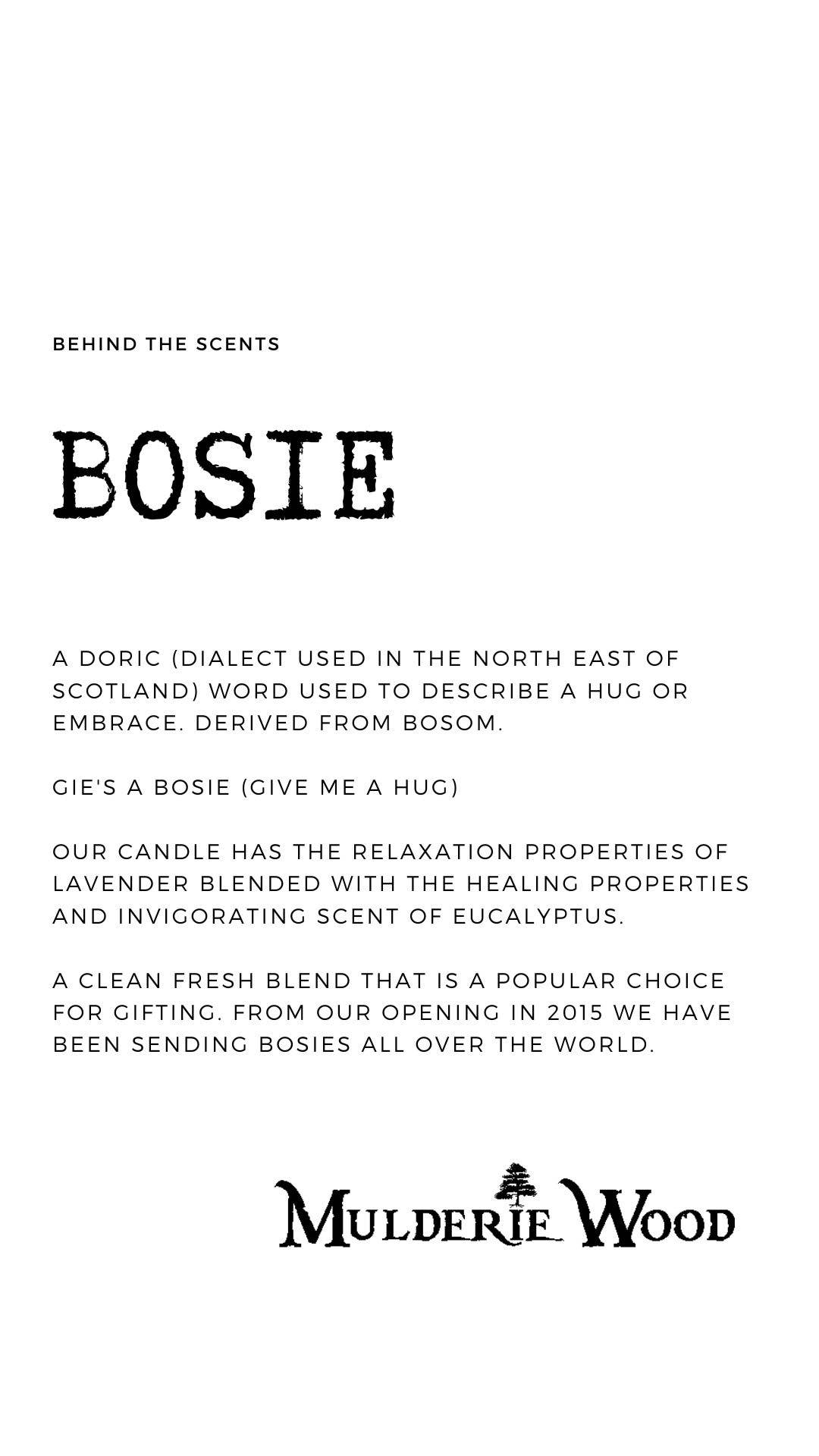 Bosie Lavender Lilac & Eucalyptus Scottish Love Candle