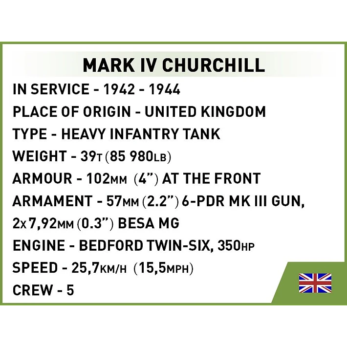 COBI Mark IV Churchill 1:35 scale