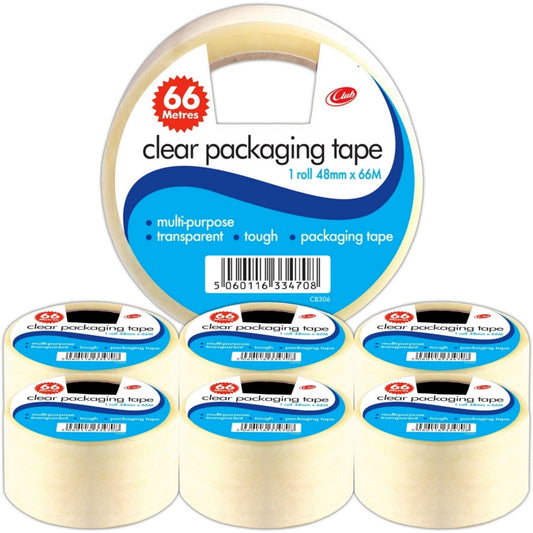 Clear Packaging Tape, 48mm x 66m