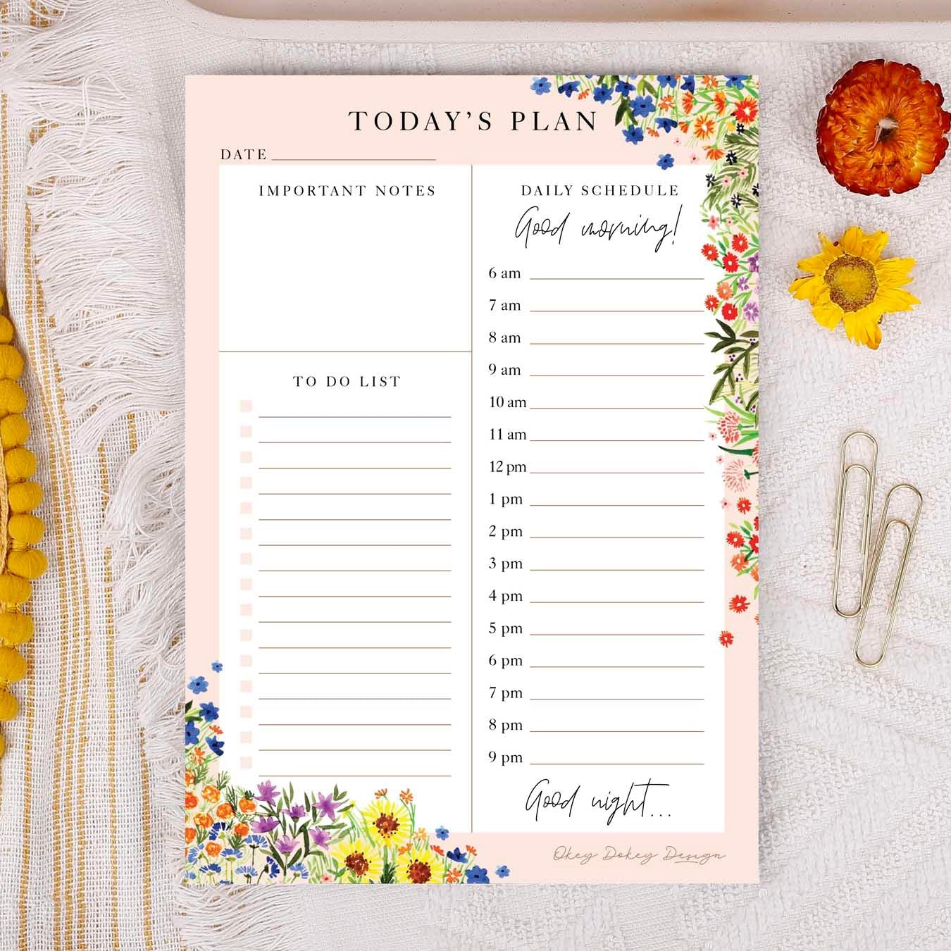 Stationery Set, A5 Floral