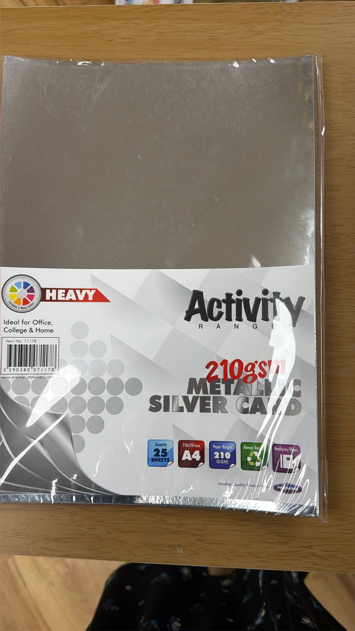 Metallic Activity Card, A4, 25 sheets