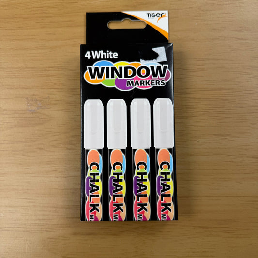 Chalk Window Markers, White