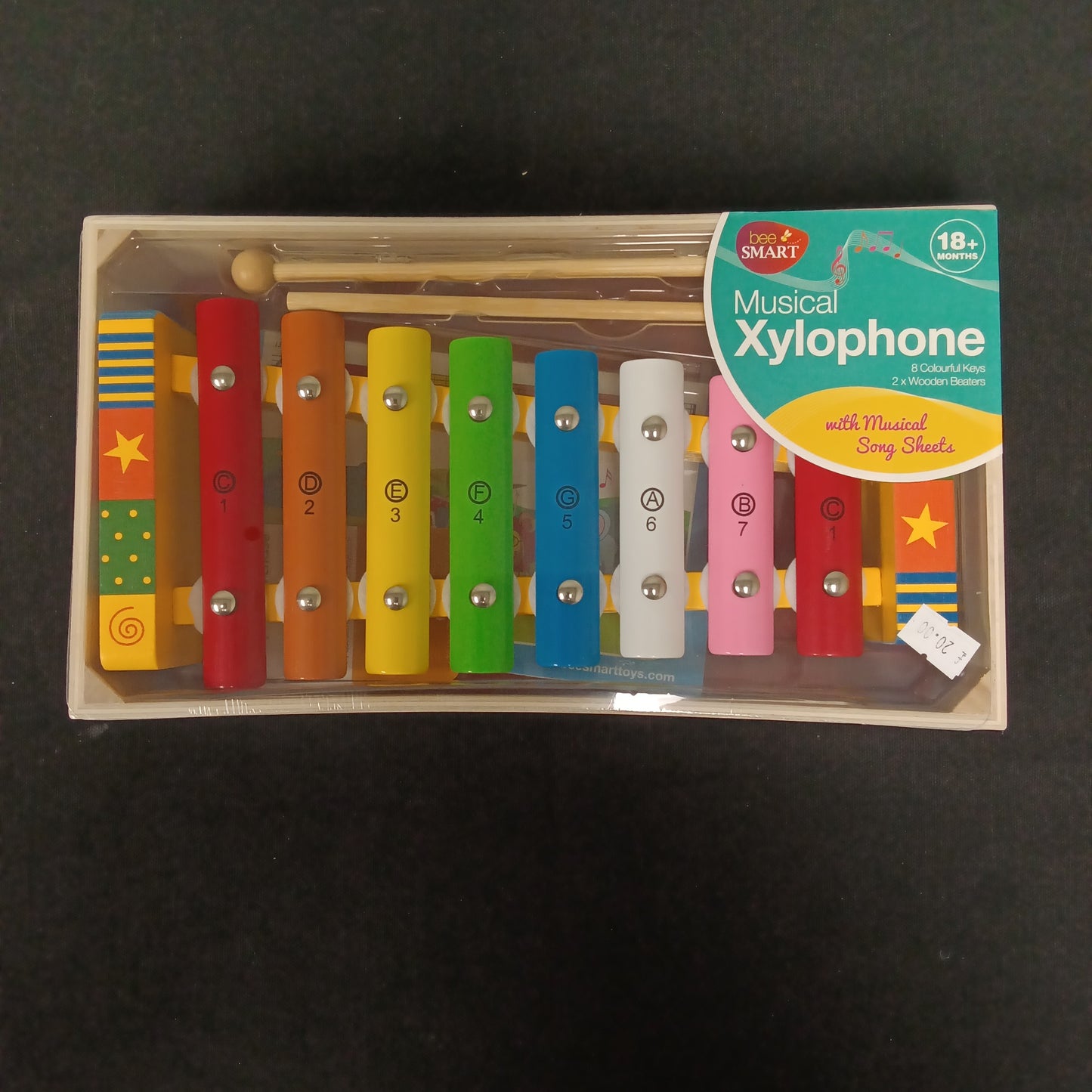 Wooden Musical Xylophone With Song Sheets