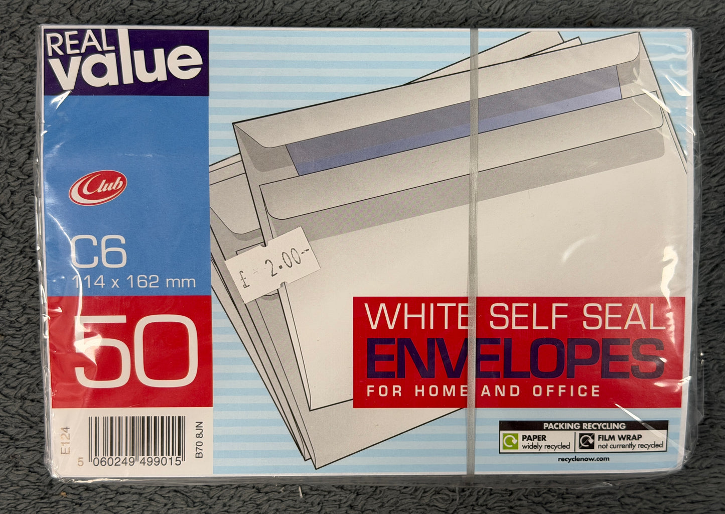 Envelopes C6 White, Pack of 50