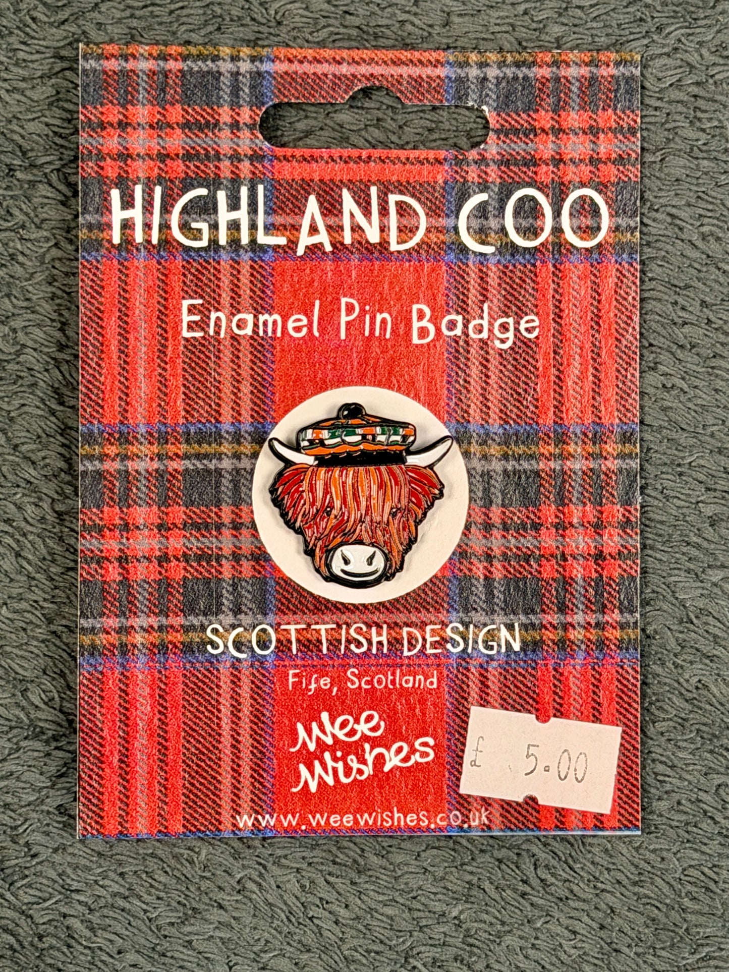 Enamel Pin, Highland Cow