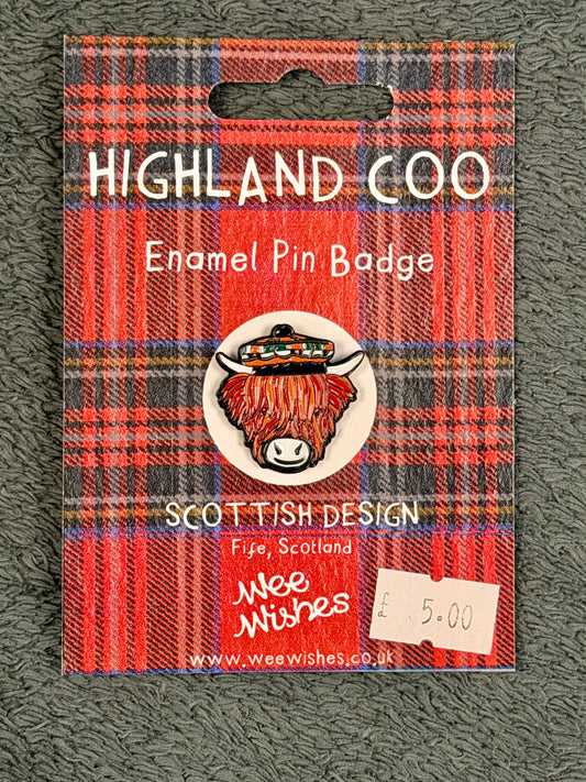 Enamel Pin, Highland Cow