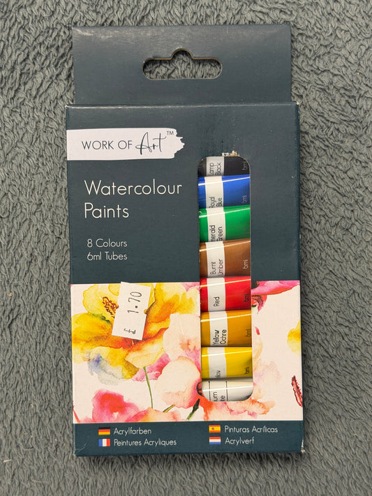 Paint tubes, Watercolour, 8 x 6ml
