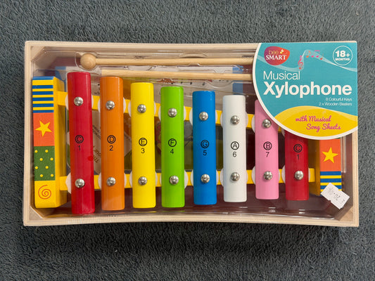 Wooden Musical Xylophone With Song Sheets