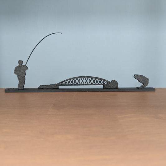 Shadow Shape - Salmon Fisherman Scene