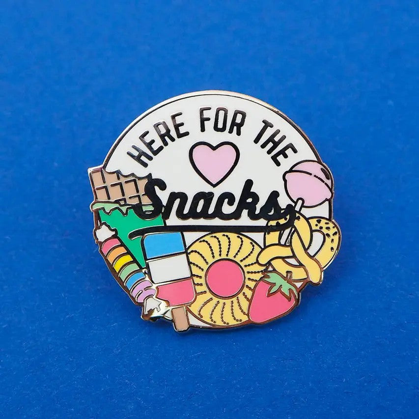 Enamel Pin, Here for the Snacks