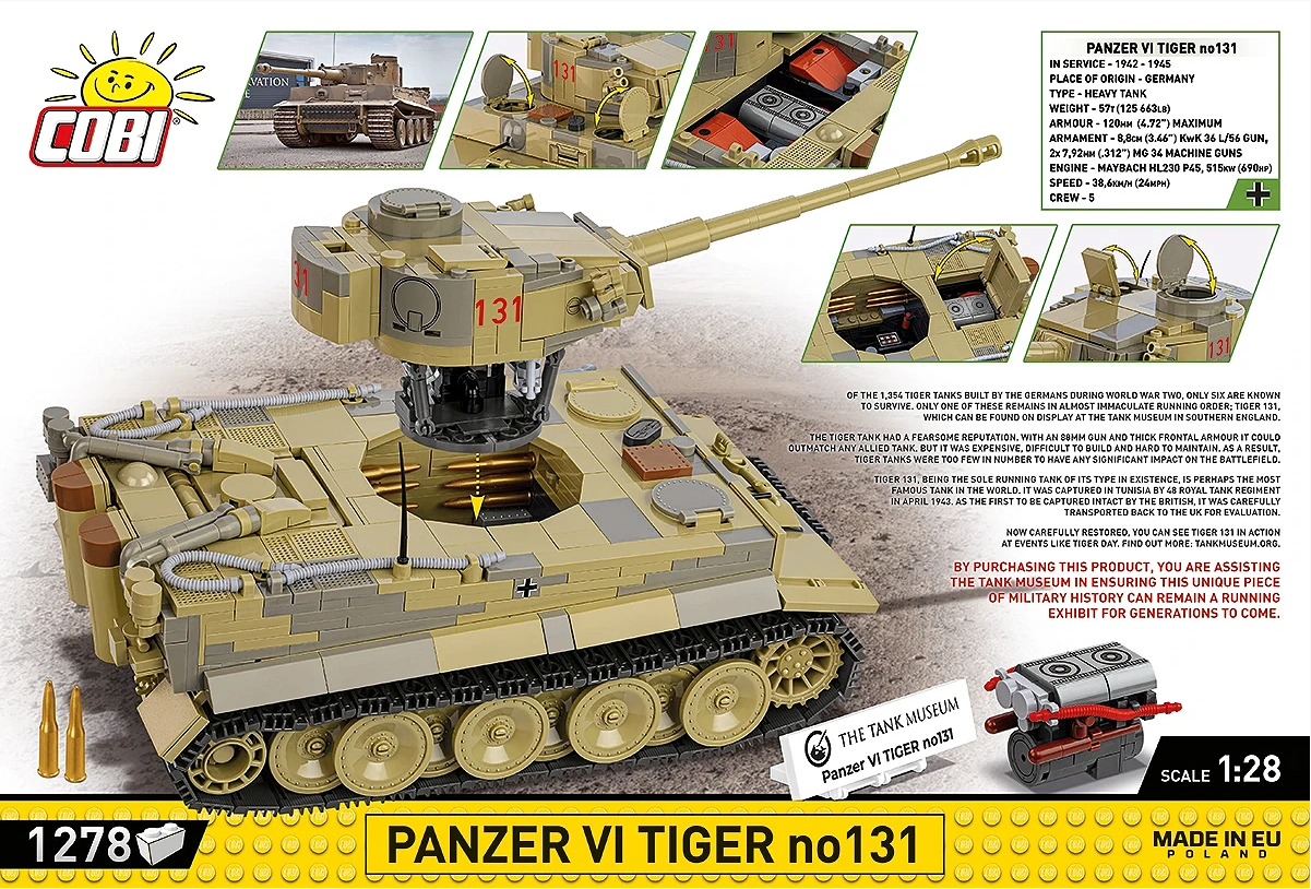 Panzer VI Tiger 131 (1:28 scale)