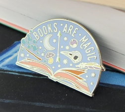 Enamel Pin, Books Are Magic