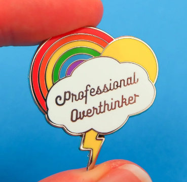 Enamel Pin, Professional Overthinker