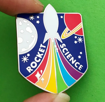 Enamel Pin, Rocket Science