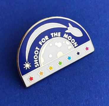 Enamel Pin, Shoot for the Moon
