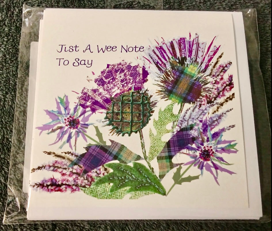 Notecards, Pk of 6 - Jist a Wee Note To Say