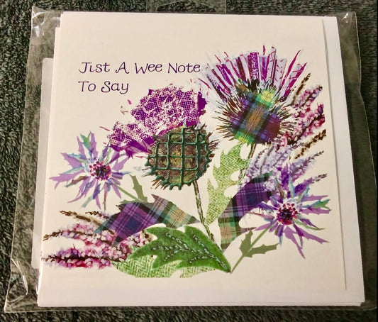 Notecards, Pk of 6 - Jist a Wee Note To Say