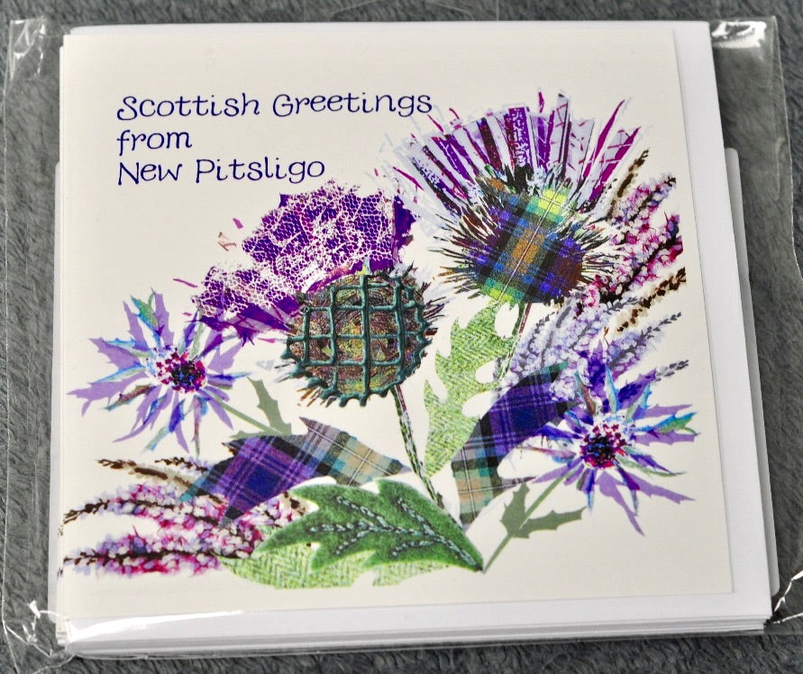 Notecards, Pk of 6 - Scottish Greetings from New Pitsligo, Thistle