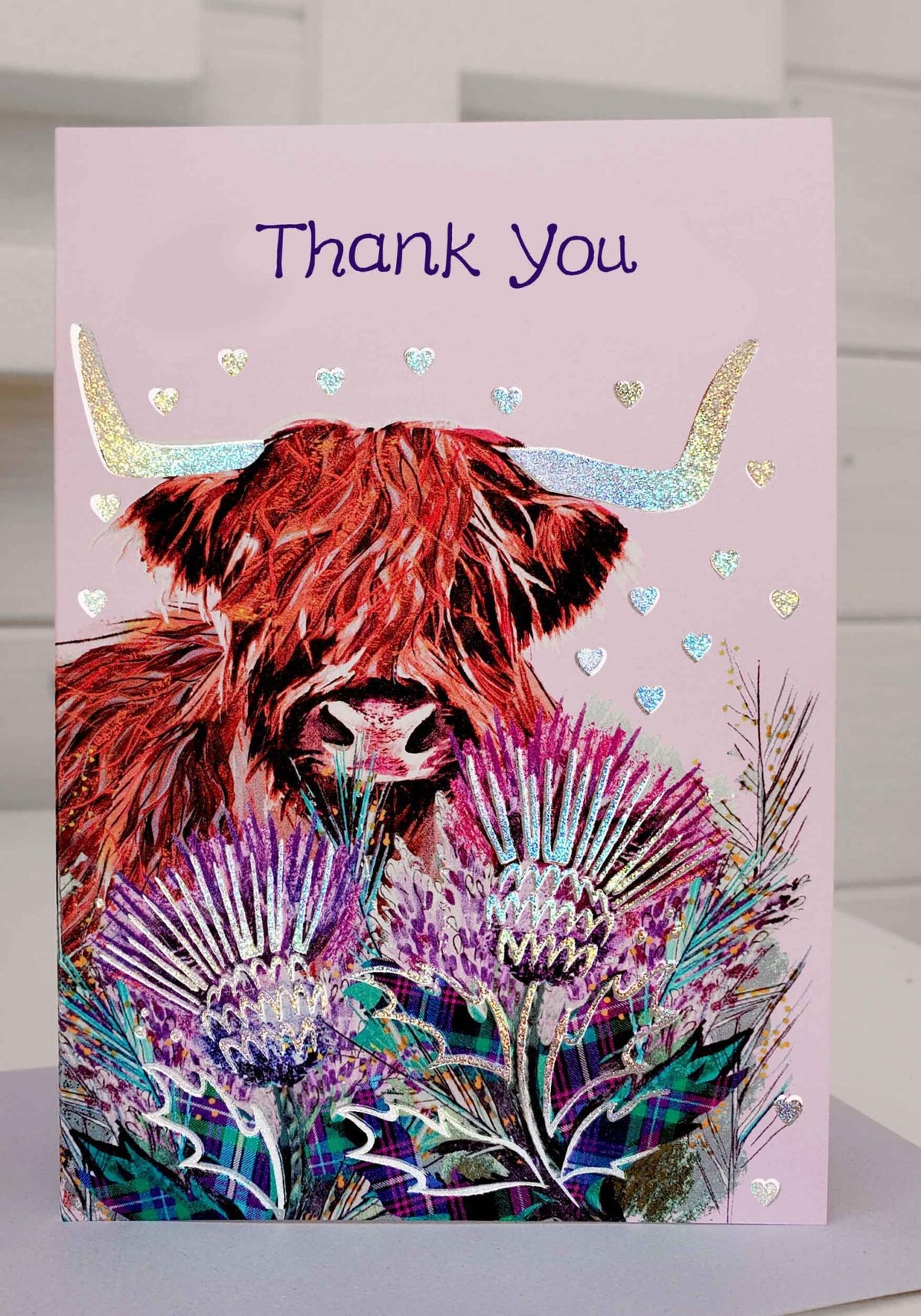 Thank You Highland Cow & Thistle