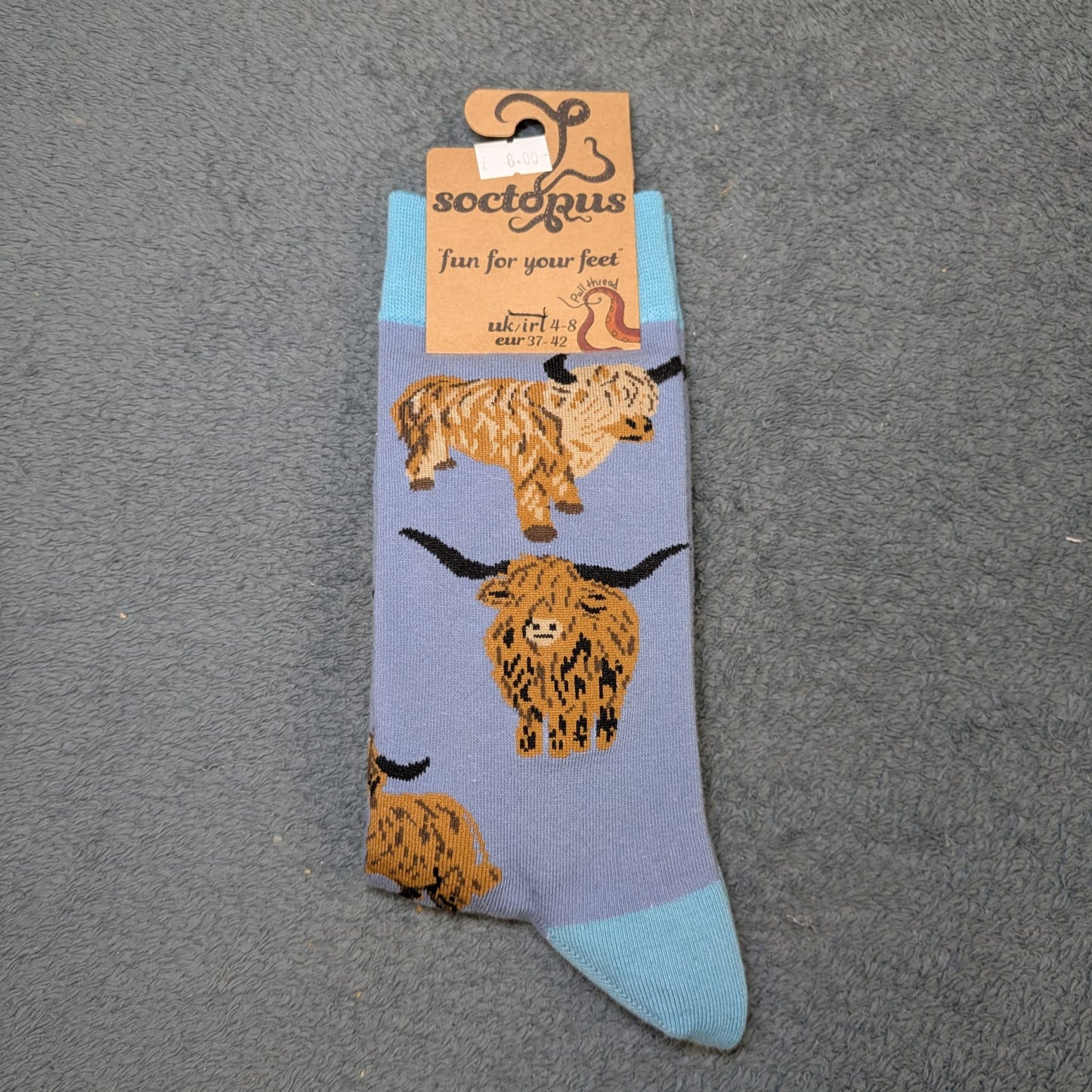 Highland Cow Socks by Socktopus