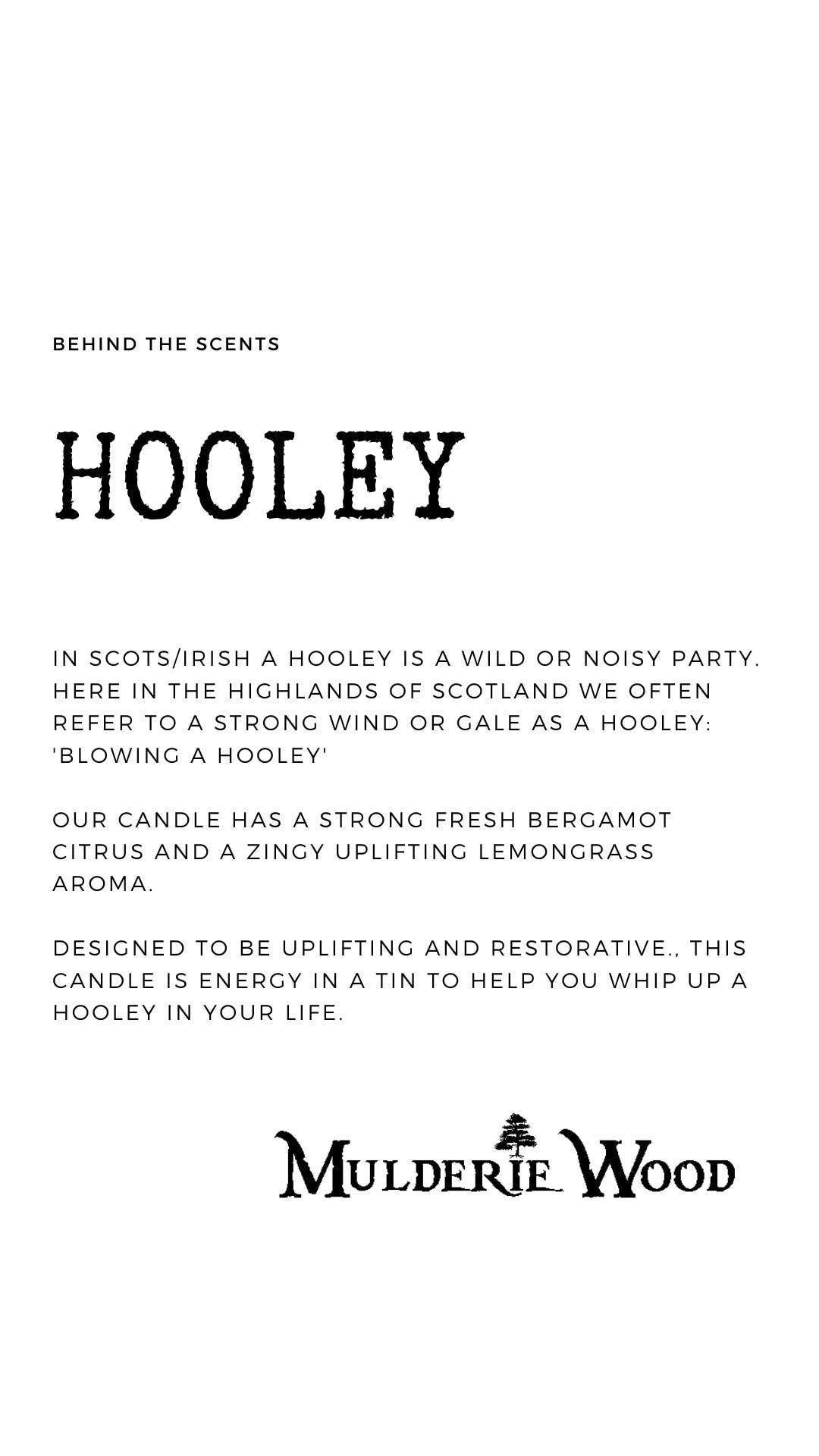 Hooley Bergamot and Lemongrass Scottish Gift Candle