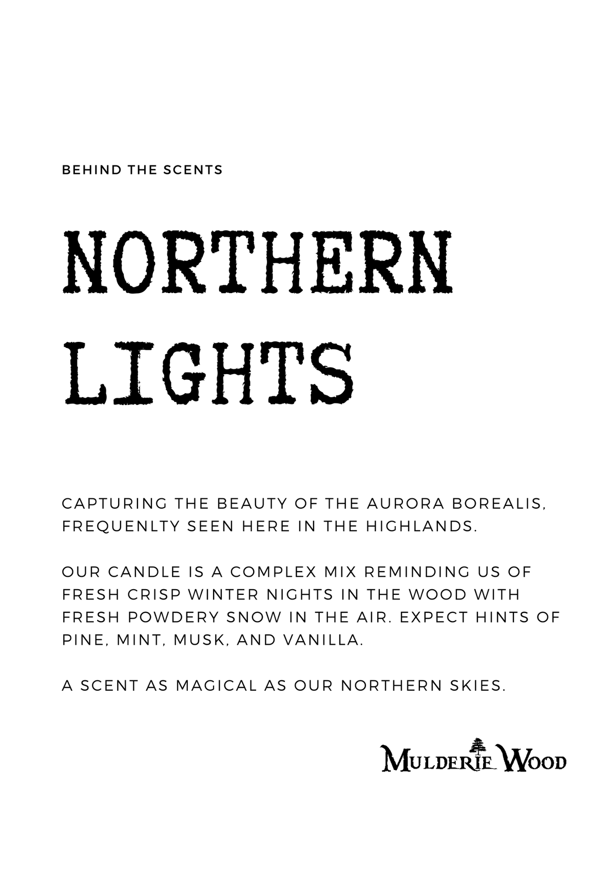 Northern Lights Fresh Pine Scottish Gift Candle