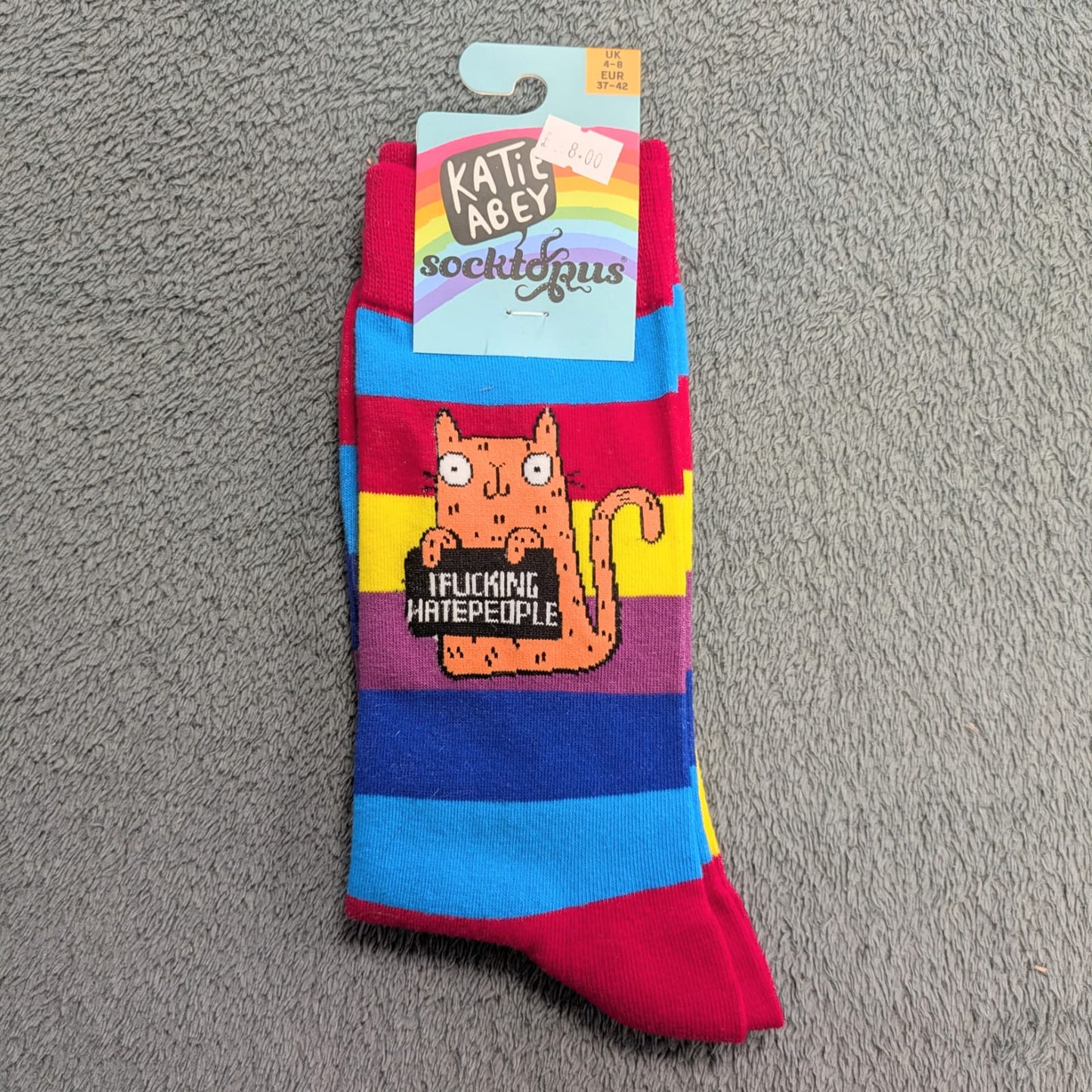 I F***ing Hate People Socks by Katie Abie