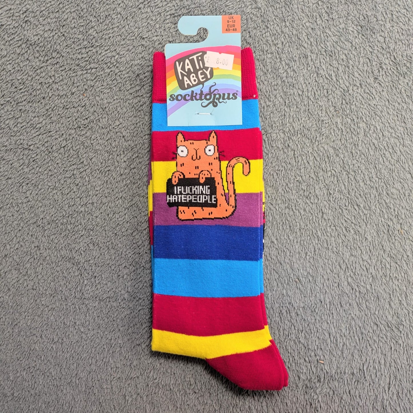 I F***ing Hate People Socks by Katie Abie