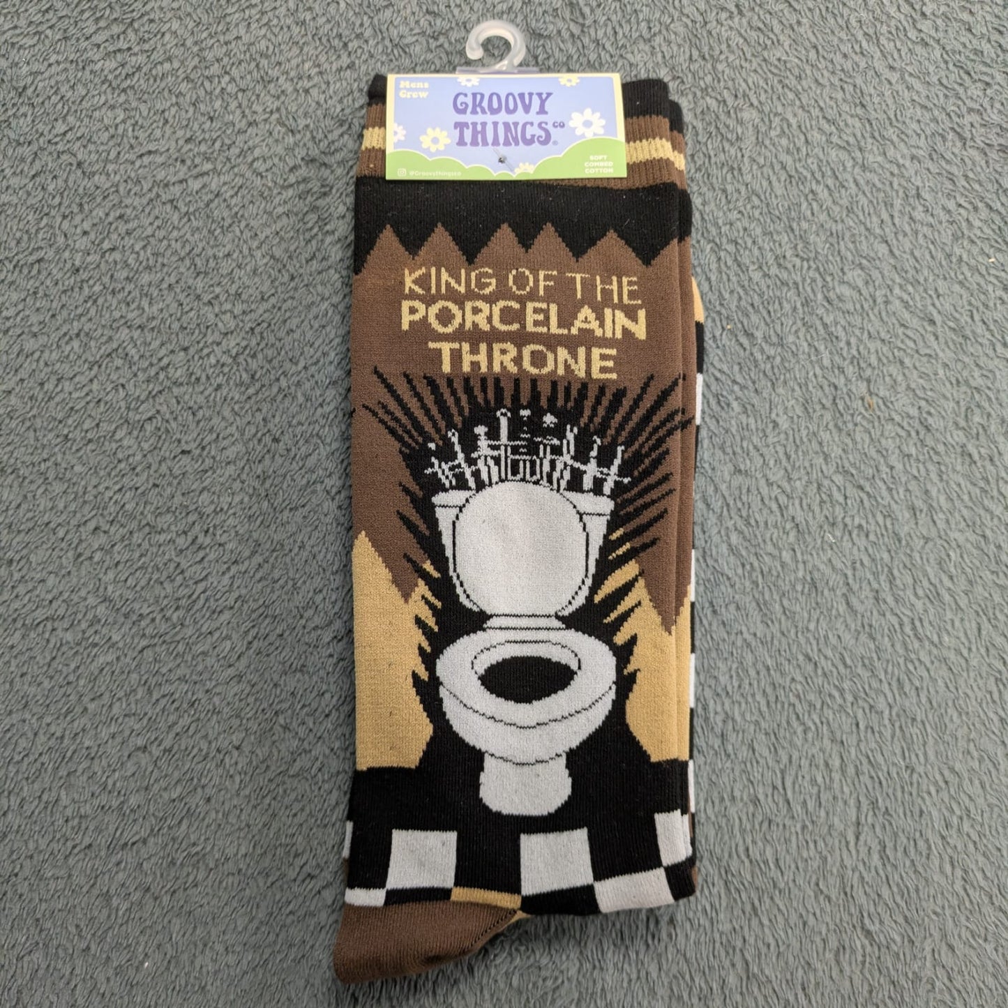 King of the Porcelain Throne Socks by Groovy Things