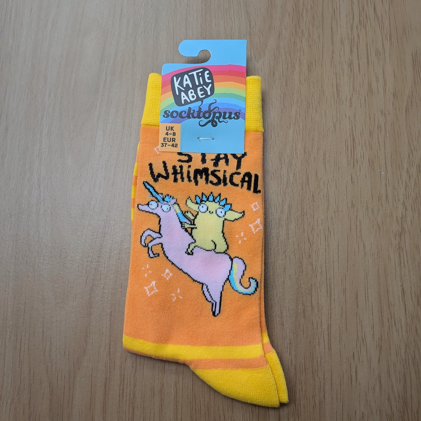 Stay Whimsical Socks by Katie Abey