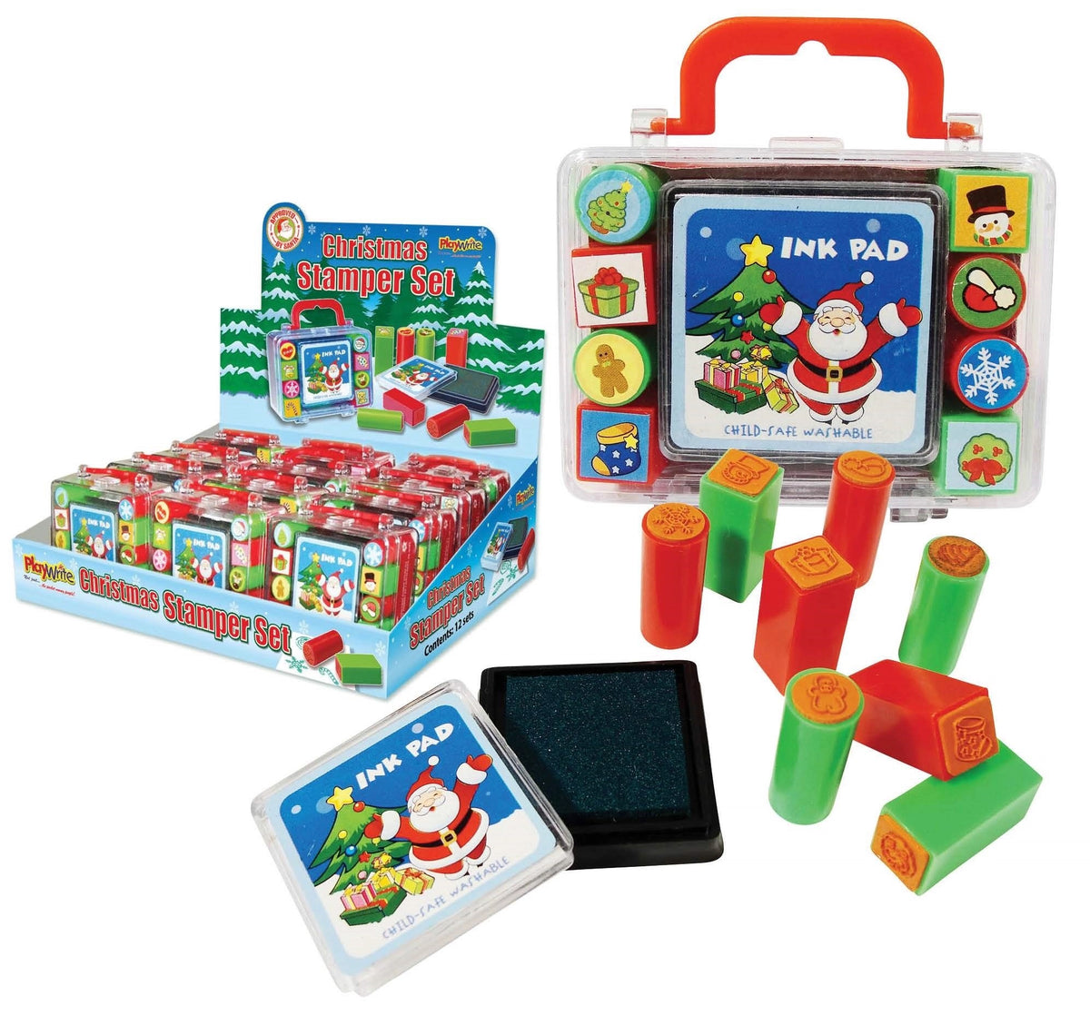 Christmas Ink Pad and Stamp Set